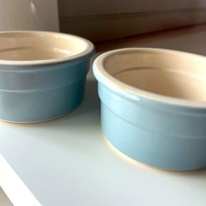 Set of 2 CERMER Ramekins. Soft Steel Blue.  Useful and Beautiful.